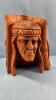 CARVED WOODEN INDIGENOUS BUST - 2
