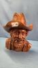 CARVED WOODEN COWBOY