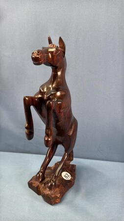 CARVED WOODEN HORSE