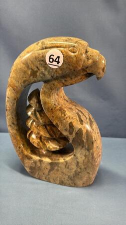 SOAPSTONE EAGLE TREE OF PIECE