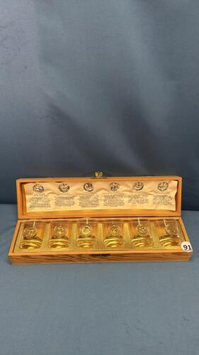 SET OF 6 EARLY EXPLORER SHOT GLASSES