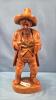 CARVED WOODEN COWBOY
