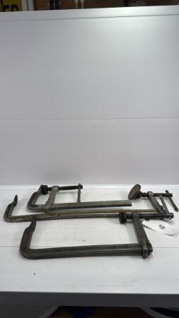(2) BESSEY 12IN &(1)20IN SLIDING BAR CLAMPS