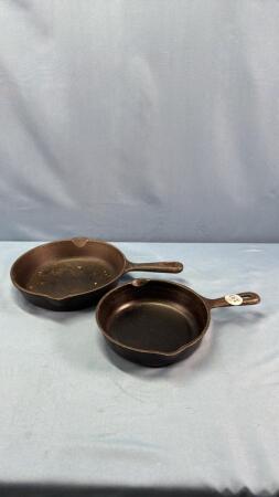 (2) CAST IRON FRY PANS