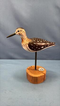 CARVED WOODEN SHORE BIRD