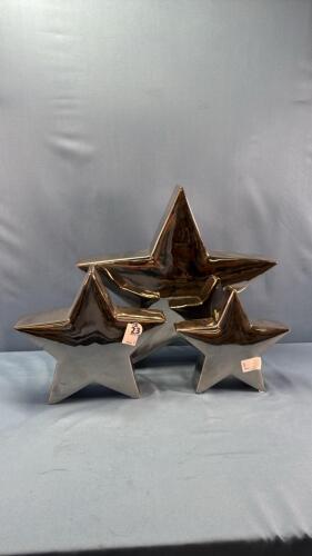 3 PC PORCELAIN STAR SET