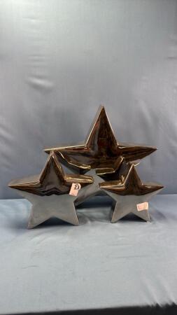 3 PC PORCELAIN STAR SET