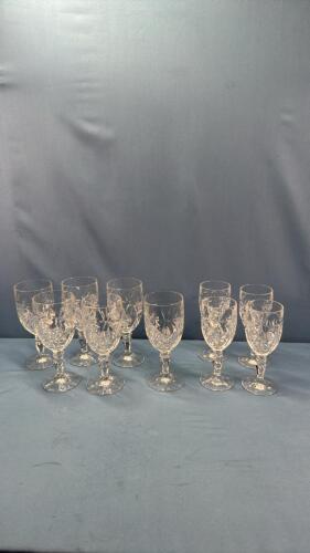 PINWHEEL WINE GLASS LOT