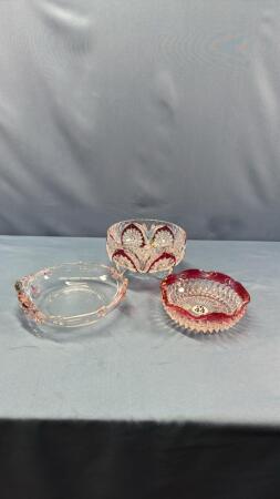 (3) ASSORTED GLASS BOWLS