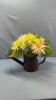 FLORAL ARRANGMENT IN METAL SPRINKLING CAN