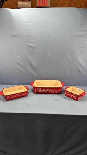 SET OF 3 MATCHING CASSEROLES