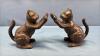 PAIR OF CAST IRON CAT BOOK ENDS - 4