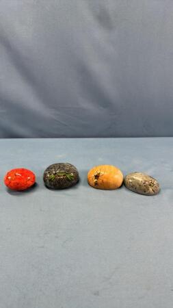 (3) DECORATIVE SOAPSTONE ORNAMENTS