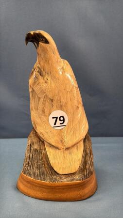 CARVED WOODEN EAGLE