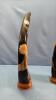PAIR OF DECORATIVE CARVED WATER BUFFALO HORNS - 7