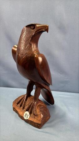 CARVED WOODEN EAGLE