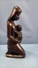 WOODEN SCULPTURE OF MOTHER & CHILD - 3