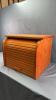 OAK ROLL TOP BREAD BOX - 2