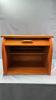 OAK ROLL TOP BREAD BOX - 3