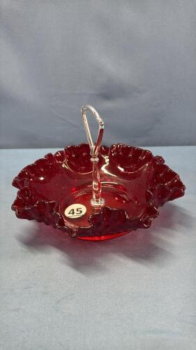FENTON FLUTED HOBNAIL 7IN WIDE BOWL