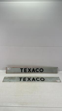 (2) "TEXACO" INSERT FOR A GAS PUMP.