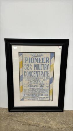 FRAMED FEED SACK