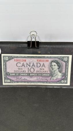 1954 CANADIAN TEN DOLLAR BILL