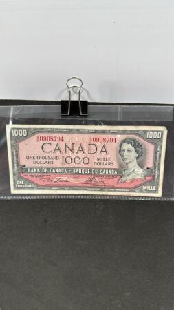 1954 CANADIAN ONE THOUSAND DOLLAR BILL