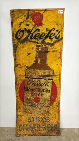 O'KEEFES'S STONE GINGER BEER TIN SIGN