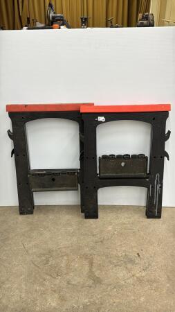 PAIR OF PLASTIC FOLDING SAWHORSES
