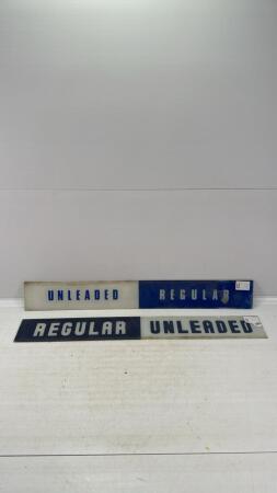 (2) "REGULAR UNLEADED" INSERTS FOR GAS PUMP