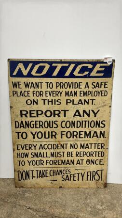 METAL SAFETY SIGN