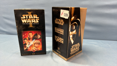 4 Star Wars VHS Tapes -See Notes