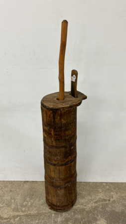 Ornamental Wooden Butter Churn -36in High