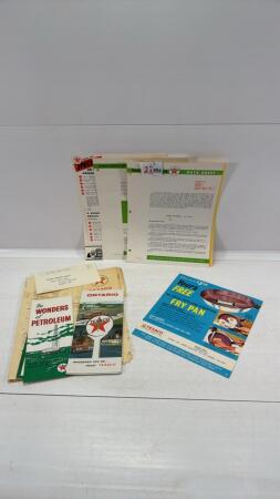 ASSORTMENT OF TEXACO POSTERS & LITERATURE