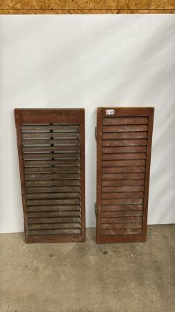 (2) SINGLE SHUTTERS (WOODEN)