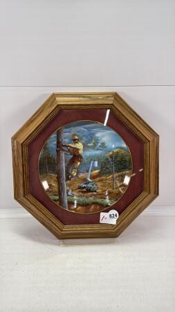 FRAMED "STORM WATCH" PLATE