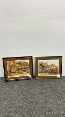 (2) ENGLISH COTTAGE PRINTS