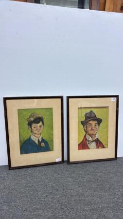 (2) GAY PHILOSOPHER & HIS SON PRINTS