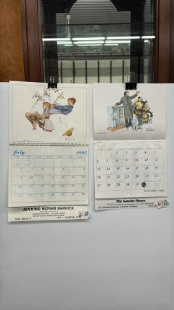 (2) NORMAN ROCKWELL OUTDATED CALENDARS
