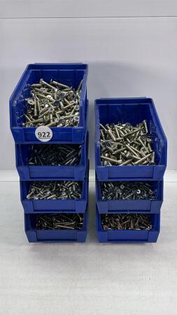 7 CONTAINERS OF VARIOUS SCREWS