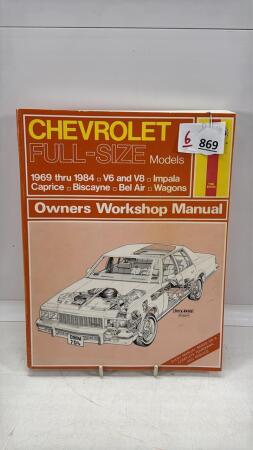 CHEVROLET FULL SIZE MODELS BOOK