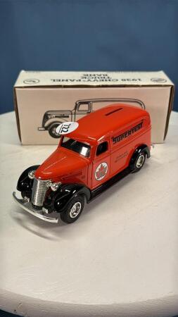1938 CHEVY PANEL TRUCK BANK SUPER TEST NO 3