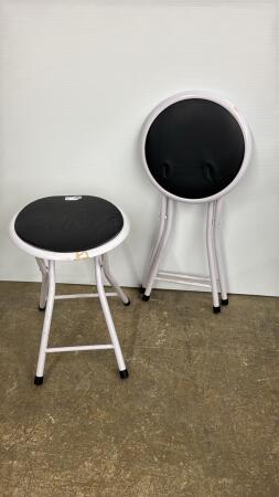 (2) FOLDING STOOLS