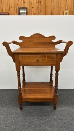 REPRO PINE WASH STAND WITH TOWEL BARS