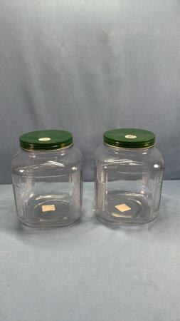 (2) ANCHOR KING GLASS JARS