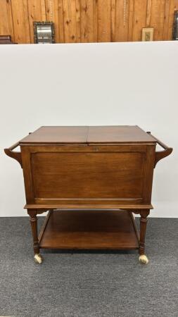 ROLLING BAR CABINET ON SHEPHARDS CASTERS