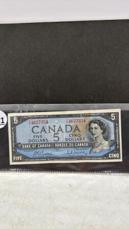 1954 CANADIAN FIVE DOLLAR BILL