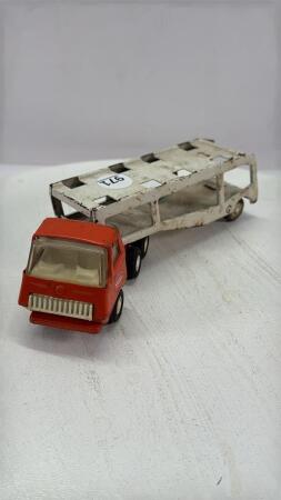 STEEL TONKA TRUCK AND CAR TRAILER