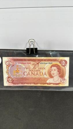 1974 CANADIAN TWO DOLLAR BILL